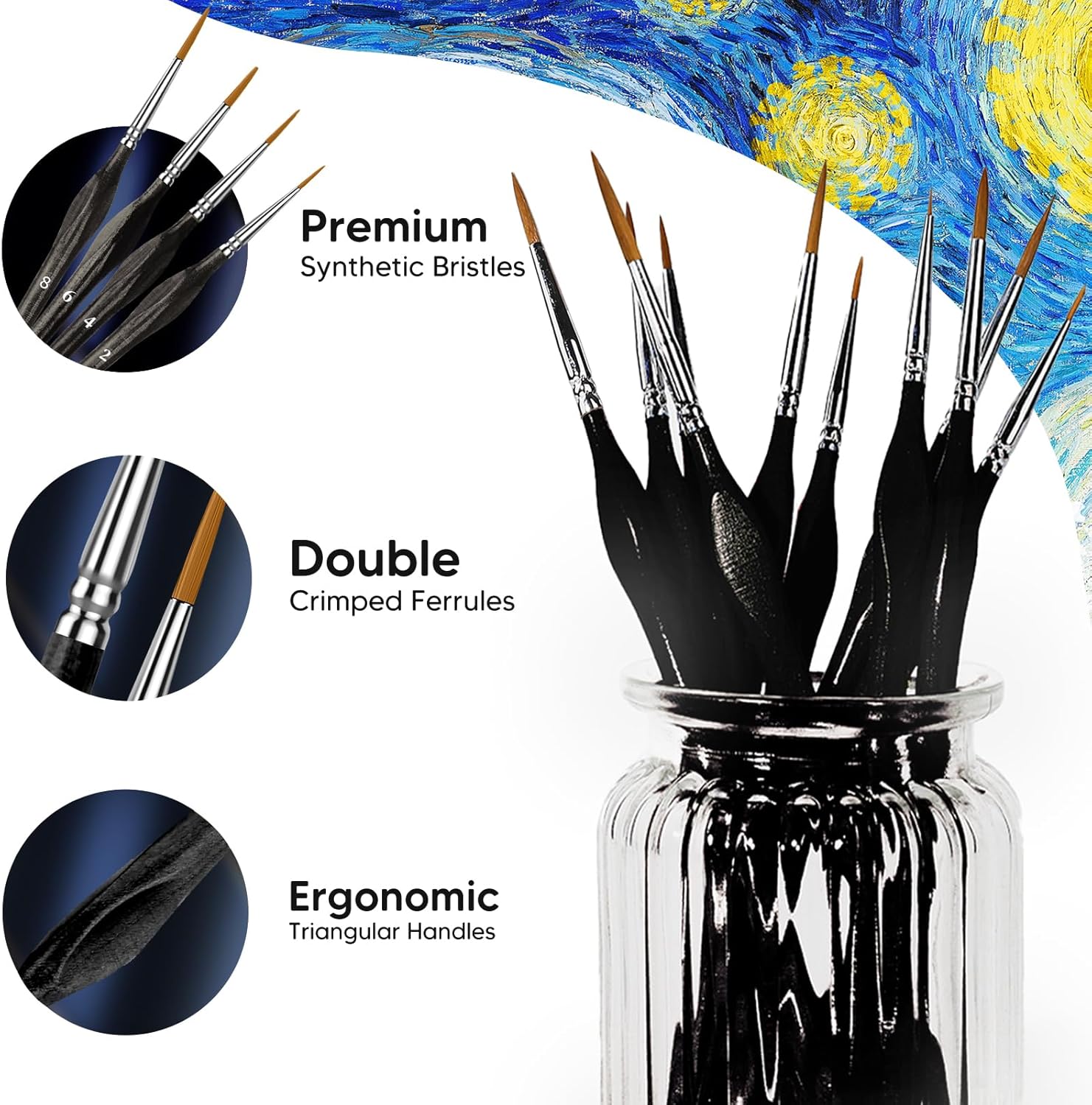 10 Miniature Paint Brushes Set - Detailing Brush Set recensione e prezzo