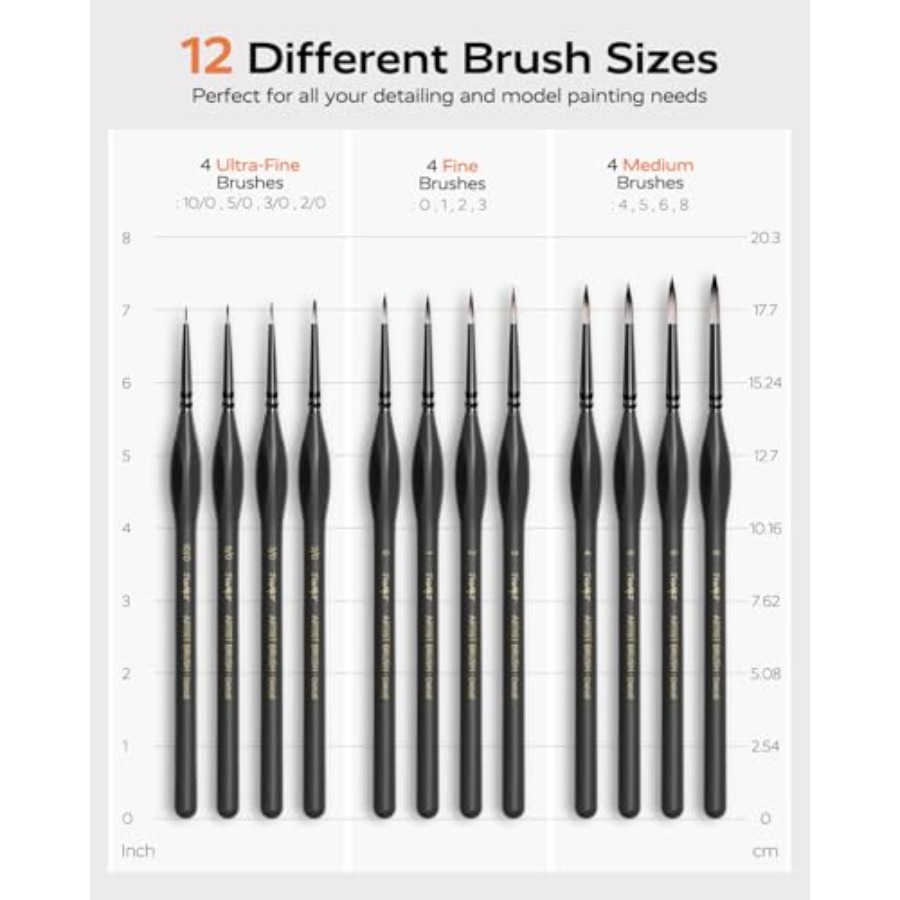 Detail Paint Brushes Set, 12 P - Detailing Brush Set recensione e prezzo