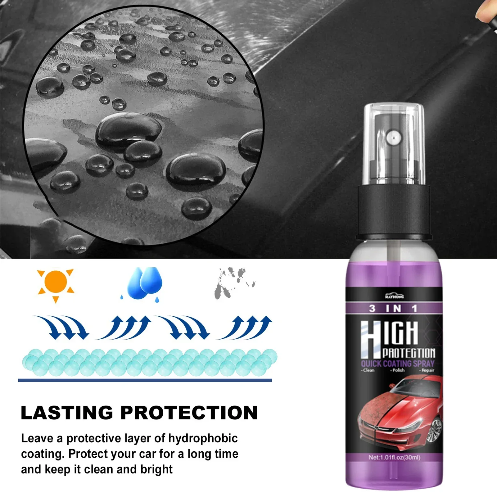 3 in 1 Car Ceramic Liquid Coat - Car Wax Ceramic Coating recensione e prezzo